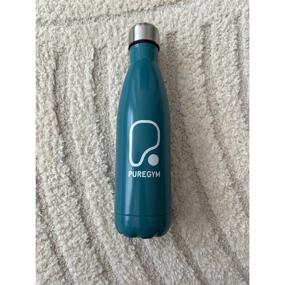 NEW PureGym 17oz Stainless Steel Water Bottle Teal